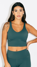 Forest Second Skin Longline Cropped Tank Bra