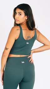 Forest Second Skin Longline Cropped Tank Bra