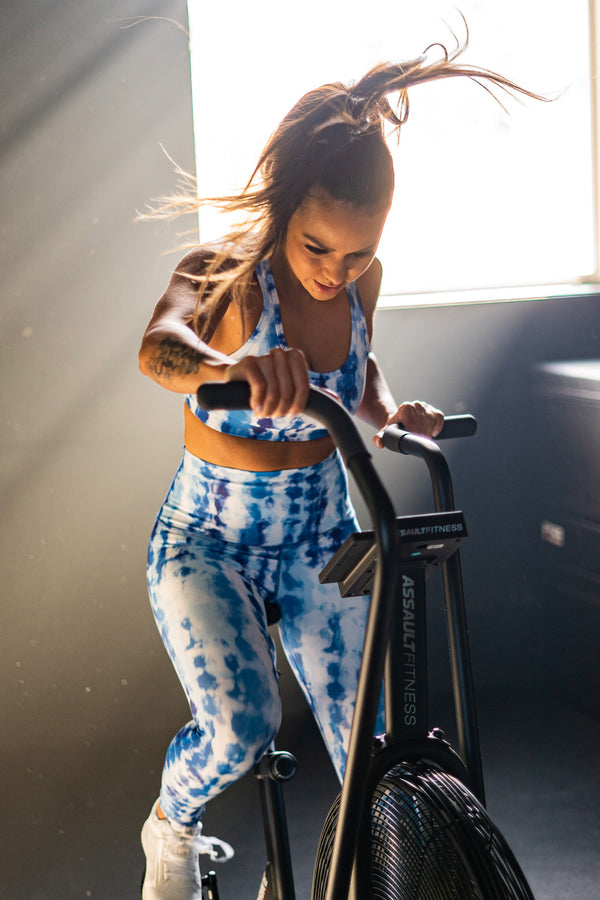 Blue Sky Tie Dye Performance Bra