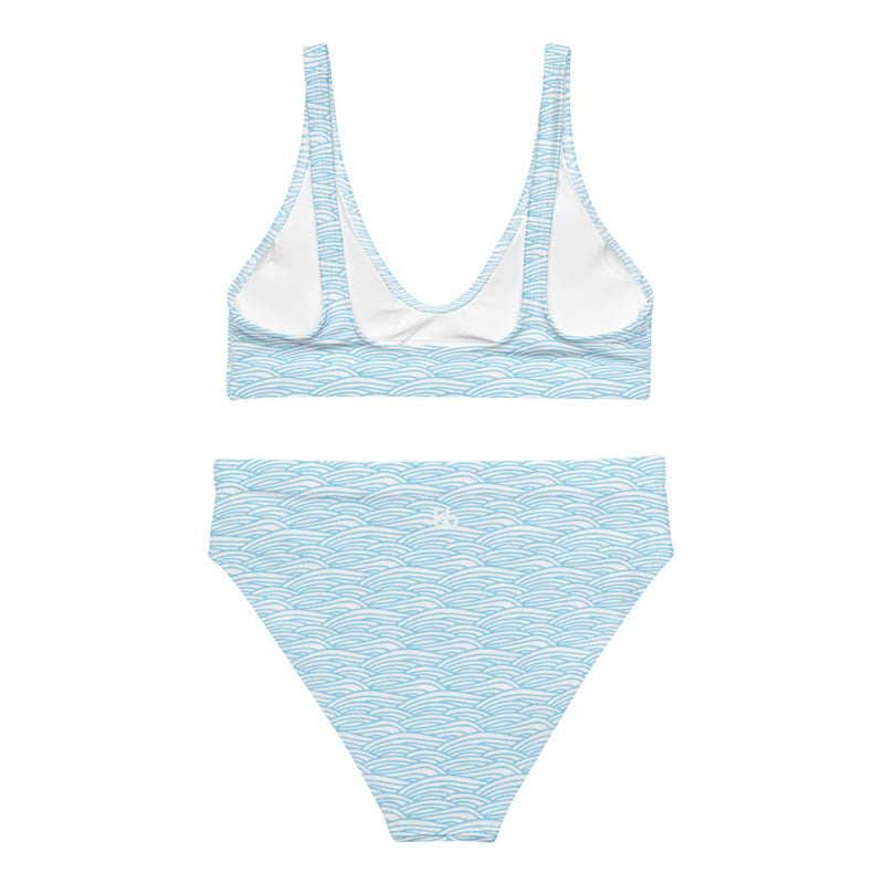 Blue Waves Recycled High Waist Bikini