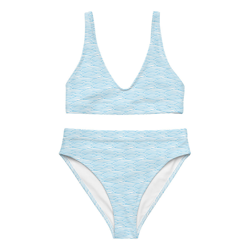 Blue Waves Recycled High Waist Bikini